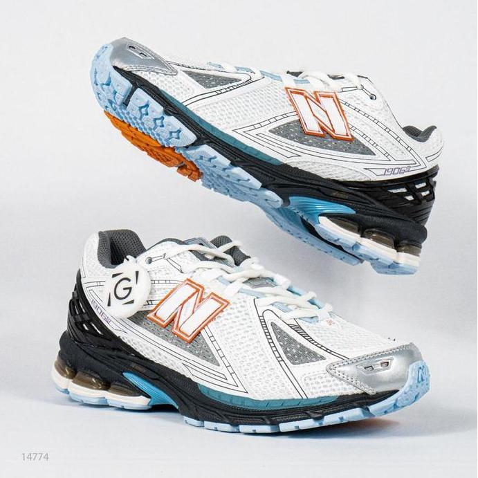 Sepatu New Balance NB 1906R White Black Copper White Blue Black SneakersAuthentic Casual Shoes