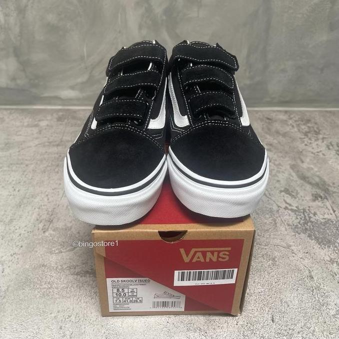 Vans Velcro Orinal Black White - Vans Classic Velcro