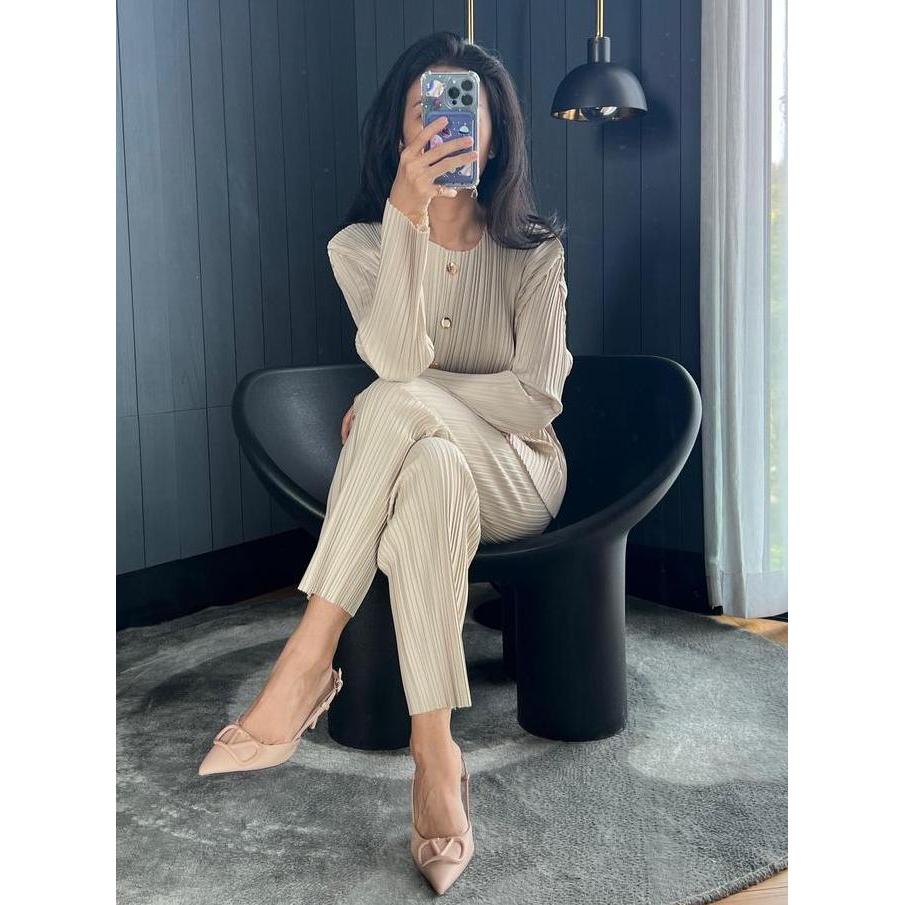 Pleats TOP Cardigan / Cardigan Plisket BB / Outer Plisket BB / Atasan Plisket BB / Pleats Top - Atas