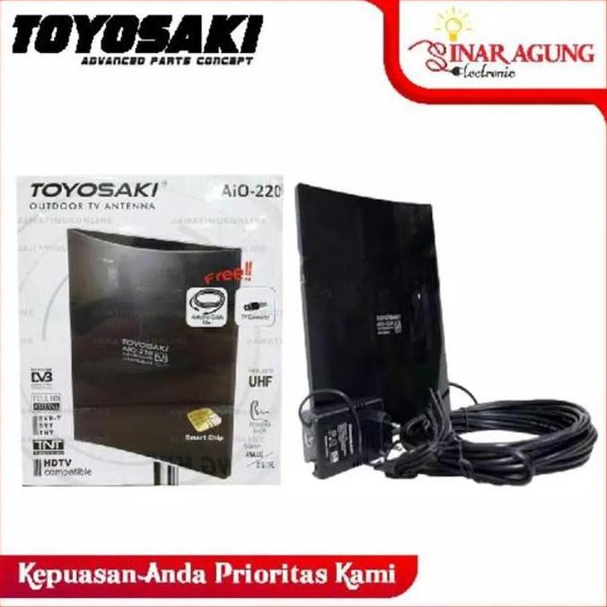 Antena Tv Digital Toyosaki Aio 220 Kabel 10 M Antena Indoor Outdoor Kualitas Terbaik Harga Termurah