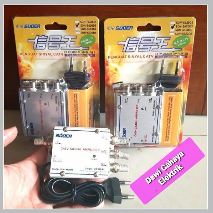 TERBARU Penguat Signal TV - CATV Signal Amplifier - Penguat Sinyal CATV 3 Way