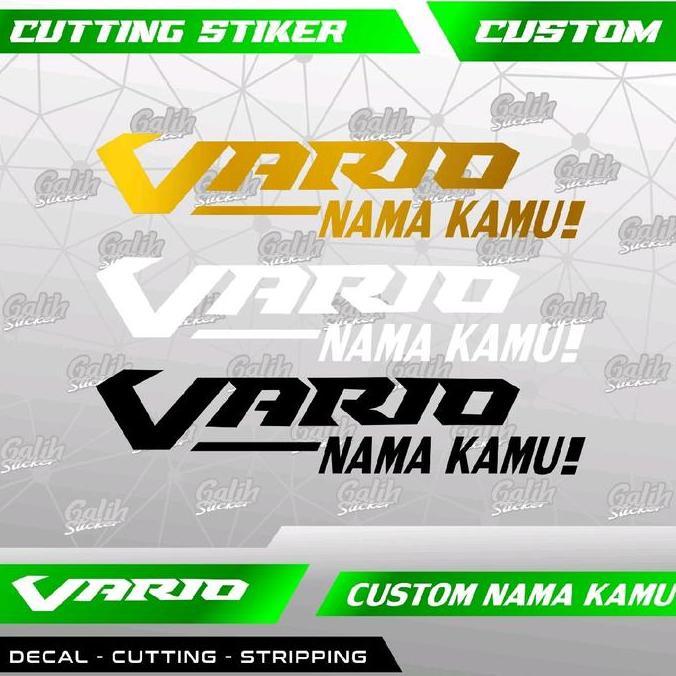 FREE ONGKIR (10RB ISI 3)STIKER MOTOR VARIO CUSTOM NAMA