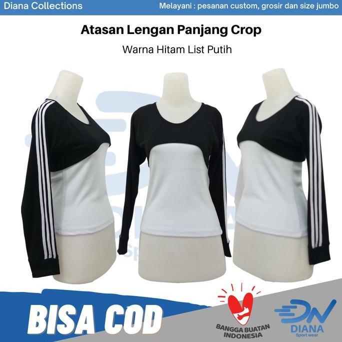 Atasan wanita baju tille / Atasan tile crop / Baju senam tile