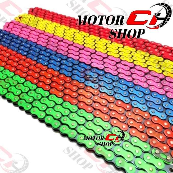 Rantai 428 H 130 L Rantai Merah BIRU OREN HIJAU STABILO KUNING