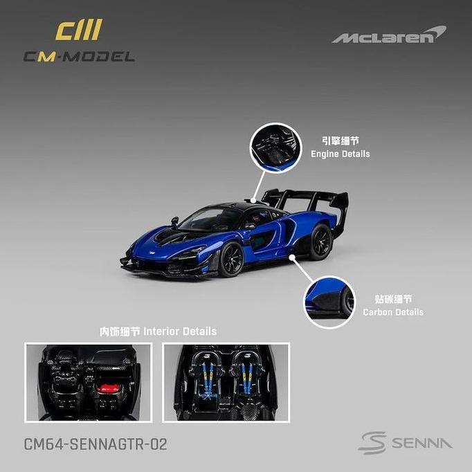CM Model Mclaren Senna GTR Metallic blue