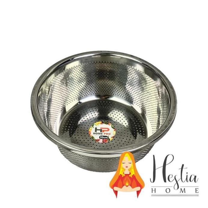Ready HOME PRO Baskom Lubang Besar Stainless Steel Tebal 28 30 CM murah