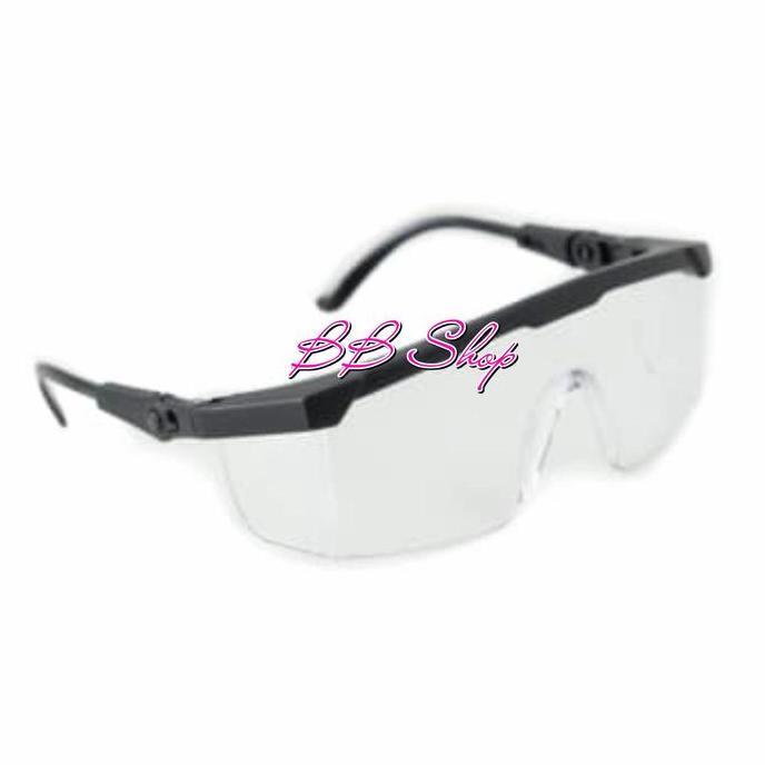 Krisbow Safety Glass Clear - Kacamata Pengaman Bening Gagang murah