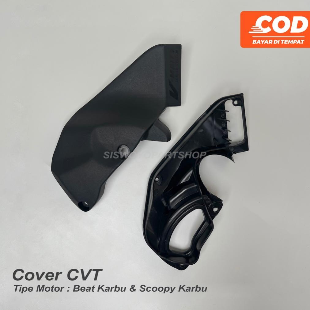 Cover CVT Beat Karbu & Scoopy Karbu 1 set rumah keong & tutup bak