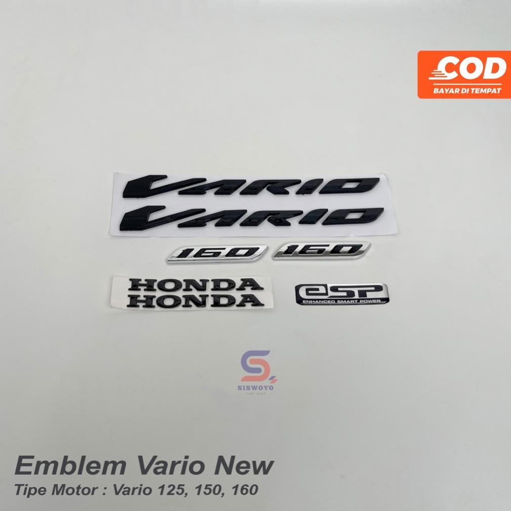 Emblem 3D Emblem Timbul Motor Honda Vario New 125 150 160 Hitam