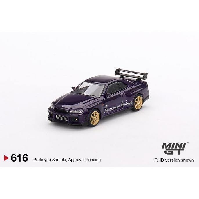 Mini GT 616 Nissan Skyline GT-R (R34) Tommykaira R-z Midnight Purple