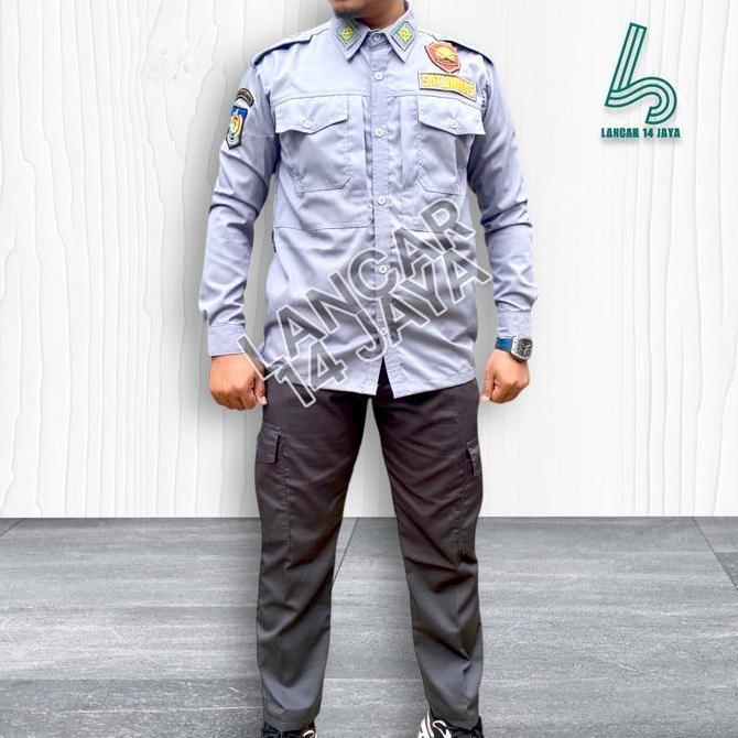 Setelan PDL Linmas Terbaru 2025 - Set Linmas Abu Baru - Set Linmas Murah