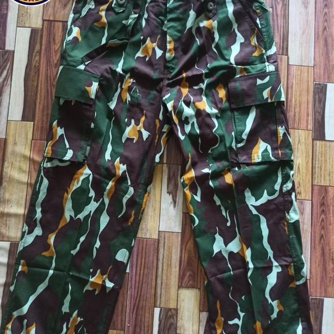 Baju Pdl Loreng Brimob Setelan Jatah Pembagian Cap Teratai Biasa Alvershop_TG