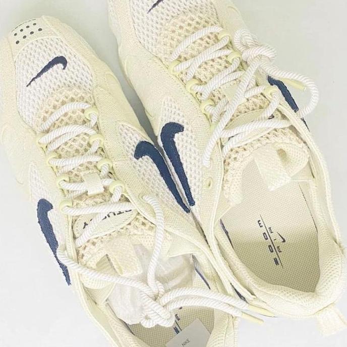 NIKE Air Zoom Spiridon Cage 2 X STUSSY Lht Bone (not Jordan Travis) - 100% Authentic Orinal Guarante