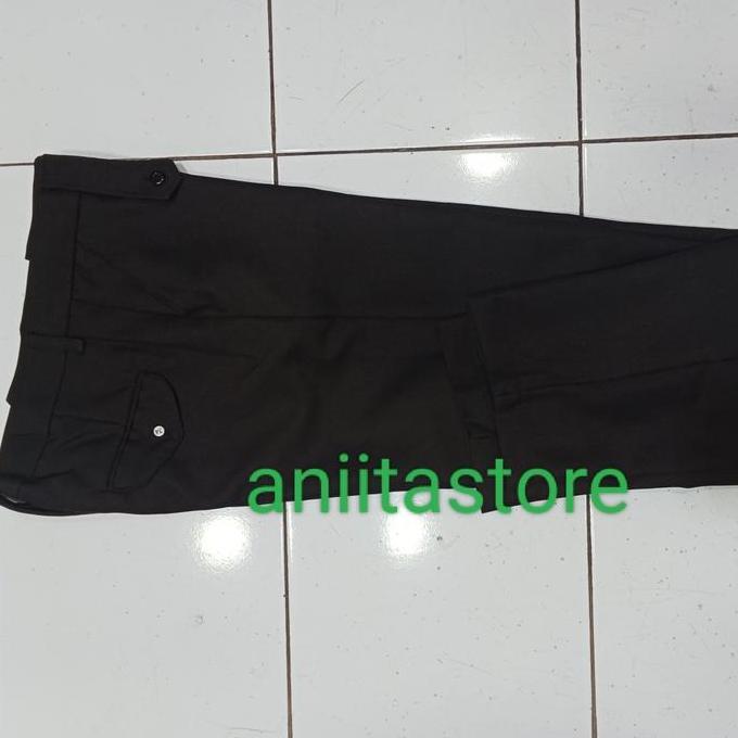 celana Pdh satpam coklat bahan Gaia premium