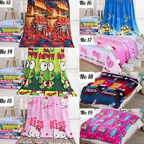 Sleep- Selimut Bulu Anak 100 Ribu Dapat 5 Pcs Selimut Karakter/ Selimut Bunga / Selimut Anak / Tempa