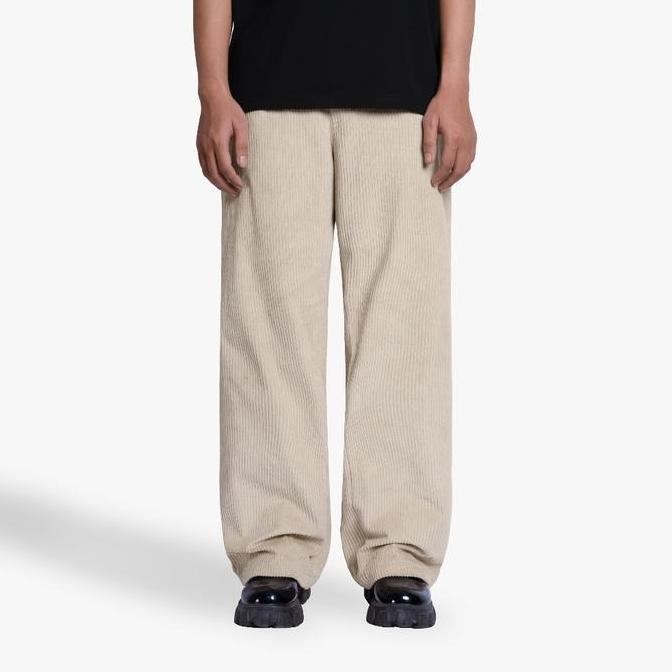 Exhale Apparel Longpant Celana Panjang Corduroy Blank Cream Unisex Chino Twill ANG