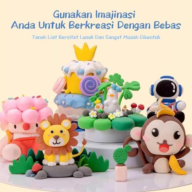 Kotak Berhadiah Mainan Clay Isi 12 Pcs Clay Warna Warni Mainan Edukasi Anak Hadiah Anak