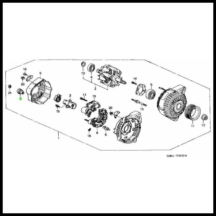 GRATIS ONGKIR KARET BUSHING TUTUP SOKET ALTERNATOR MOBIL HONDA ACCORD 1990 - 2003 ( KODE PART 31119-