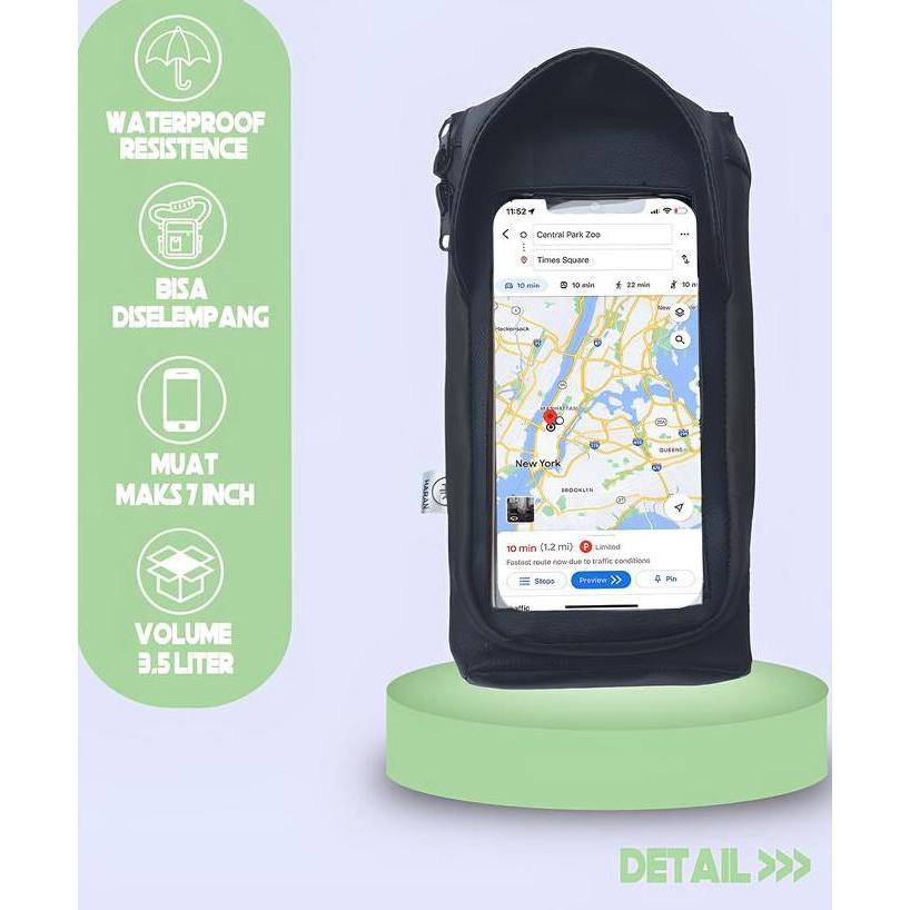 OBITO.KURAMA - HOLDER WATERPROOF MOTOR DASHBAG WATERPROOF PVC DEPAN TAS MOTOR ANTI AIR WATERPROOF TA