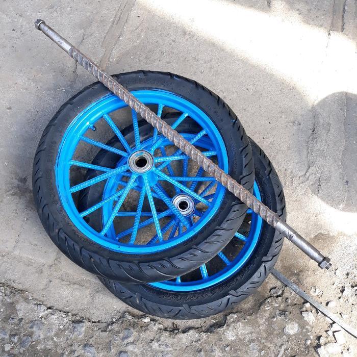 Roda Gerobak Ring 17 Inch 1Set Roda Gerobak Dorong Brand X Original Dan Terpercaya