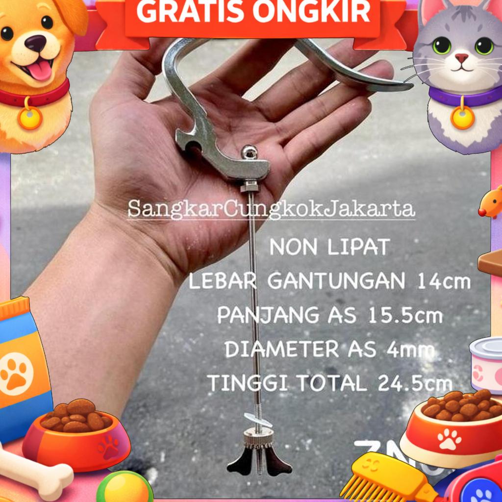 Gantungan Stainless Kuningan Sangkar Besar Wambie Anis Murai Ori Cungkok
