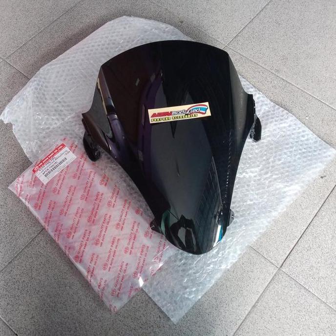FYP WHINSIED VISOR DEPAN PCX 150 LOKAL SMOKE HITAM HMA ORIGINAL THAILAND ''