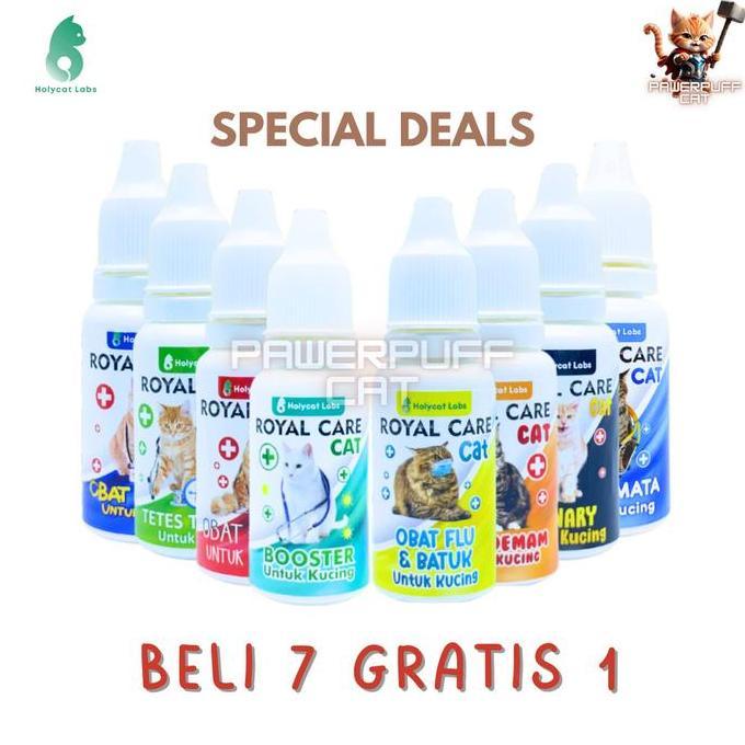 LAZZBUINA - PPC BELI 7 GRATIS 1 ROYAL CARE OBAT 10ML KUCING CACINGAN TETES MATA TELINGA DIARE DEMAM 