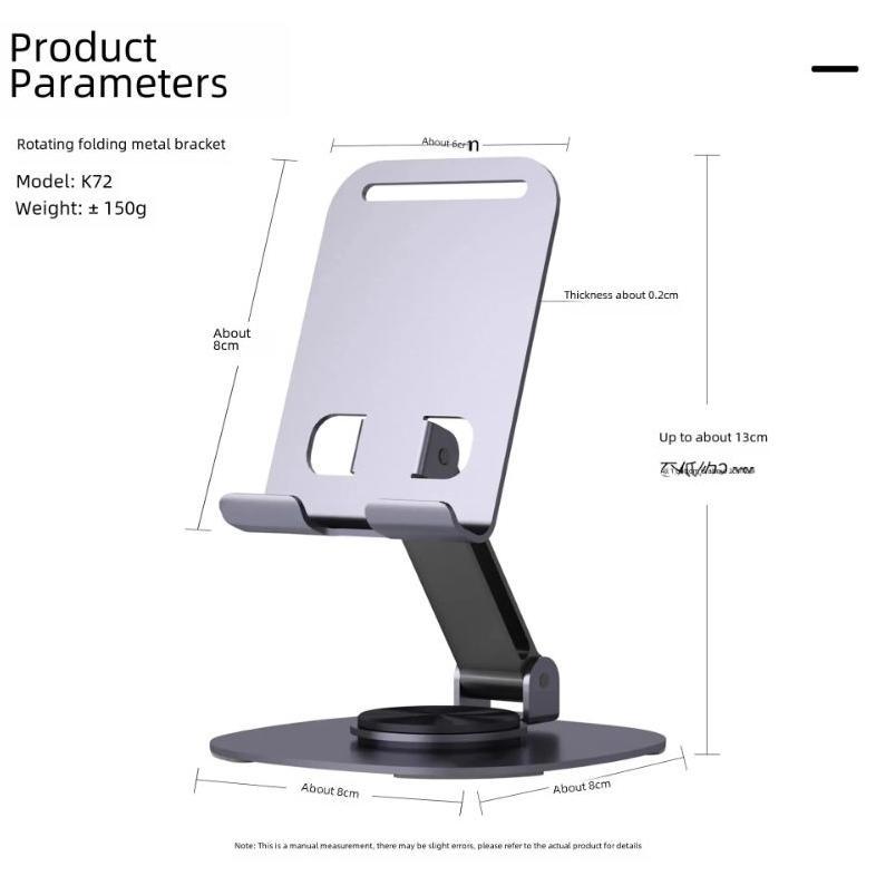 TERBARU` [ T13 ] 360 Rotasi Full Metal Aluminium Phone Stand Holder Hp Folding Dekstop Holder Phone 