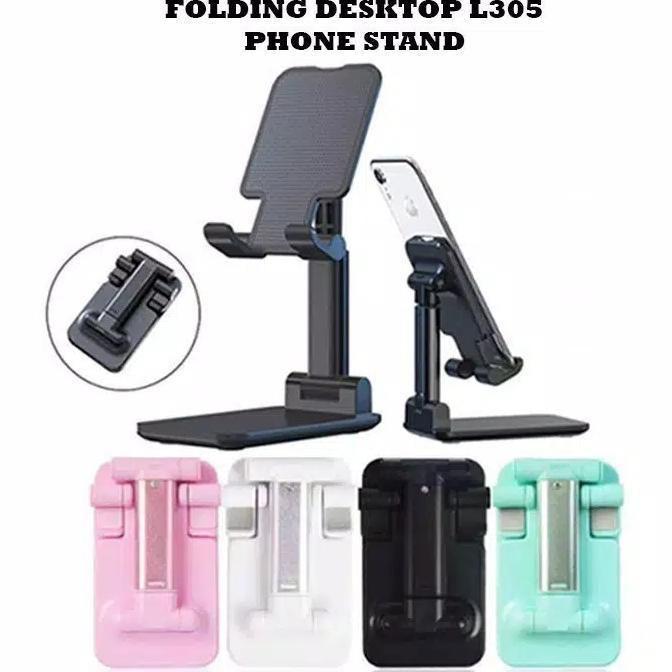TERBARU` DUDUKAN HANDPHONE LIFTABLE FOLDABLE PHONE HOLDER STAND HP MEJA FOLDING DESKTOP [LG]