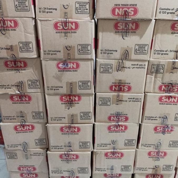 Cod,Bisa- Bubur Sun Beras Merah Ekonomis 120 Gr / 1 Dus / 24 Pcs