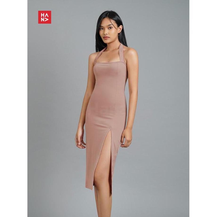 Xyxy- Hana Fashion - Kayla Midi Dress/ Dress Bodycon Wanita/Gaun Simple/Mini Dress/Dress Casual/Dres