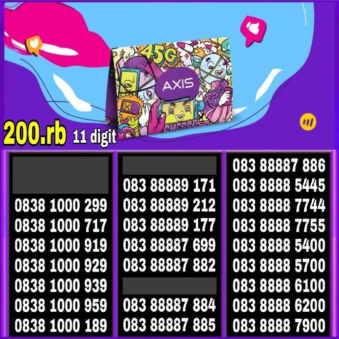 Al_Kuburo - Nomor Cantik Axis Murah Rapih Kartu Perdana Support 5G 4G 3G Jaringan Luas