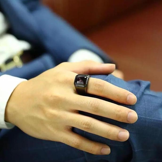 Cod,Bisa- Cincin Pria Super Keren Super Ekslusif Warna Hitam