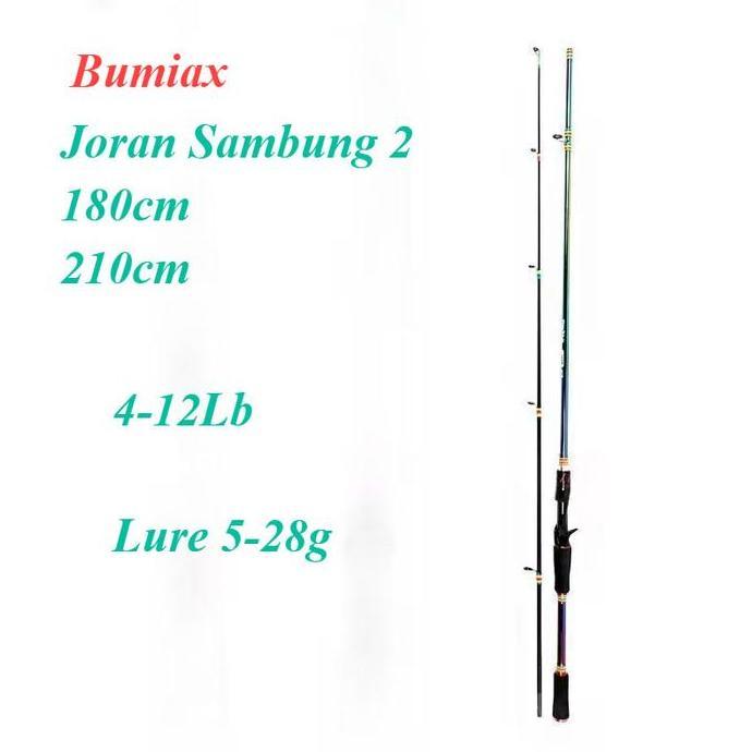 HARGA DISC - Joran Pancing 4-12LB 180-210cm Joran  Sambung 2 Carbon Fiber Joran Spinning UL Joran BC