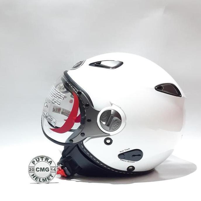 * HELM KYT ELSICO WHITE PUTIH *
