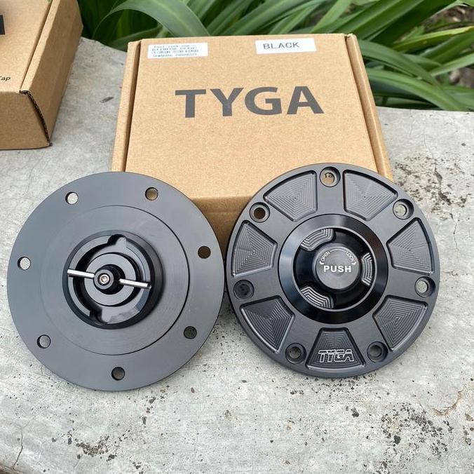 TUTUP TANGKI FUEL CAP MODEL THAILAND TYGA V2 BOL 2 SET BAUT TITANIUM NINJA R RR SS TUTUP TANGKI TENG