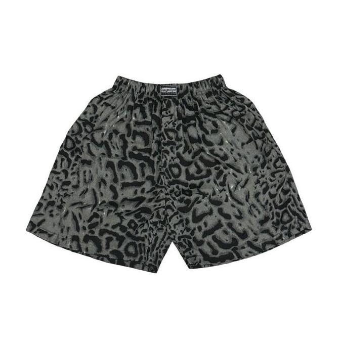 Pilihan Teratas- Puddinglane Celana Boxer Unisex Pria Wanita Short Pants Karita Leopard