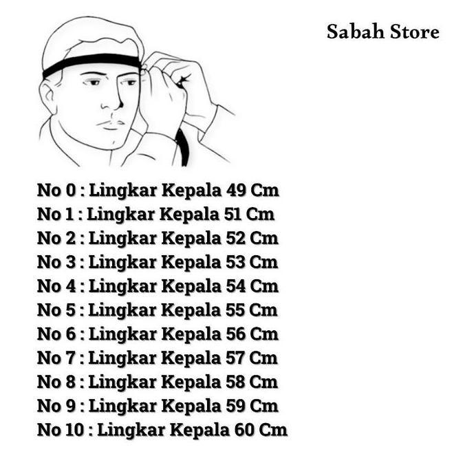 Uwouwo- Imamah 8 Tingkat Peci Imamah Permanen Tanpa Ekor Peci Sorban Imamah Kopiah Pria Hitam Songko
