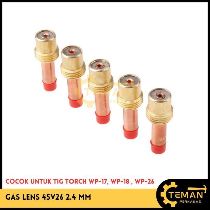 Weldeflow- Gas Lens 45V26 / Collet Body Gas Lens #2.4 Mm ( 45V26 ) Wp-17 / 26 /18
