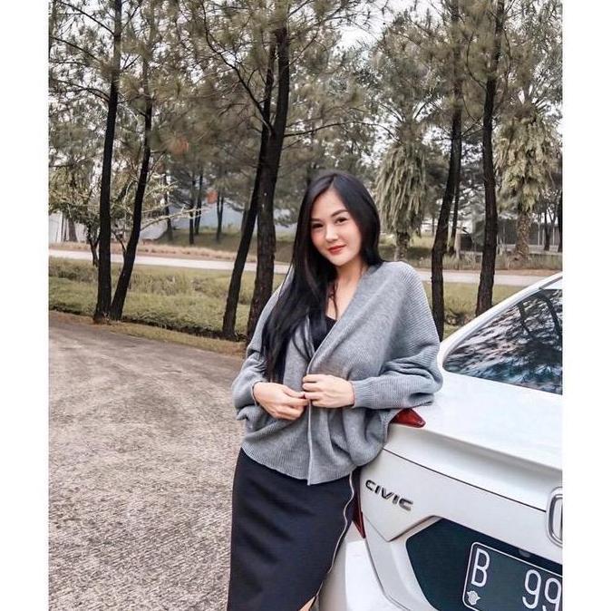 Fwbgy- Toply Shop Cardigan Rajut Oversize Yuki Rajut Atasan