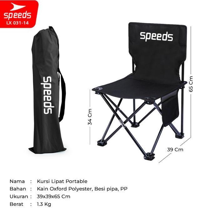 Blokx- Kursi Lipat Outdoor Portable Kursi Camping Tanpa Sandaran Kursi Gunung Bangku Tanpa Sandaran 