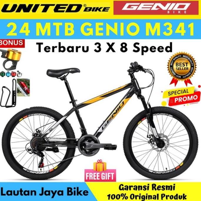 Ready Sepeda Gunung 24 MTB Genio M346 by united