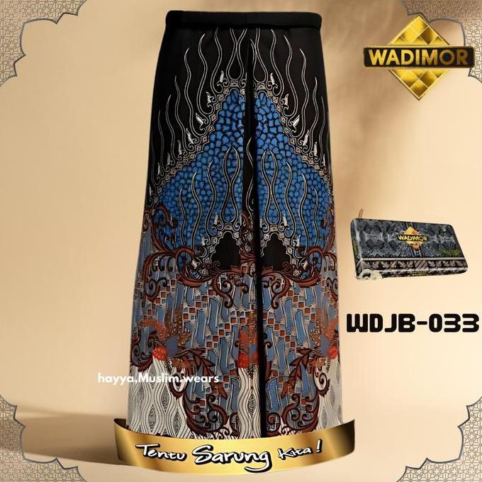 FREE ONGKIR SARUNG WADIMOR ROYAL PLATINUM MOTIF BATIK SONGKET TENUN ORIGINAL  HITAM PUTIH MUSLIM DEW