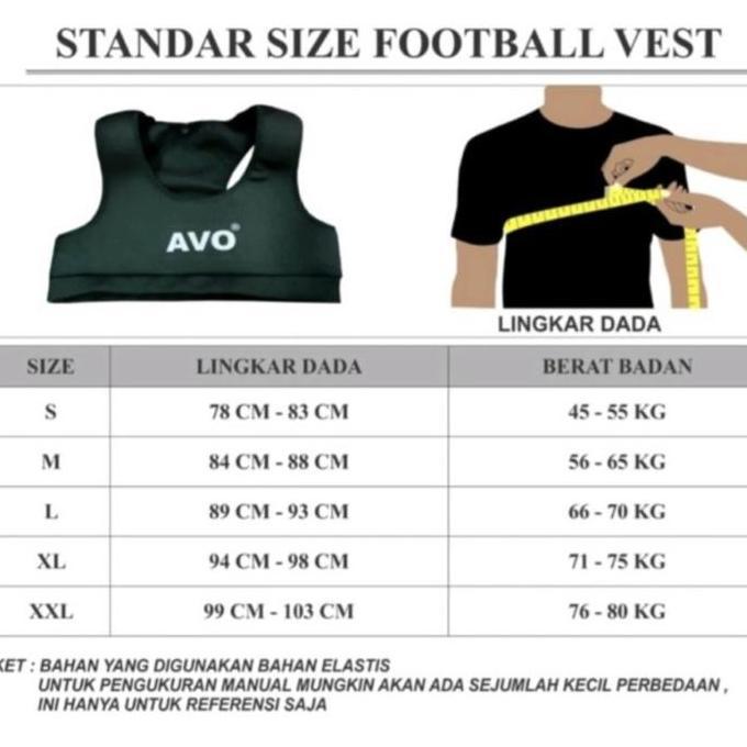 Thebest- FootBall Vest Chest Protector AVO-PELINDUNG DADA SEPAK BOLA SPORT BRA