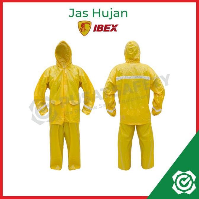 Jas Hujan Raincoat Setelan IBEX Kuning Mantel