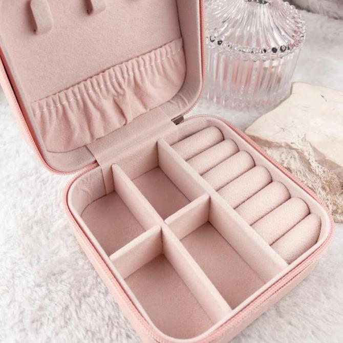 Storage- Kotak Perhiasan Emas Pink - Box Set Perhiasan - Medium