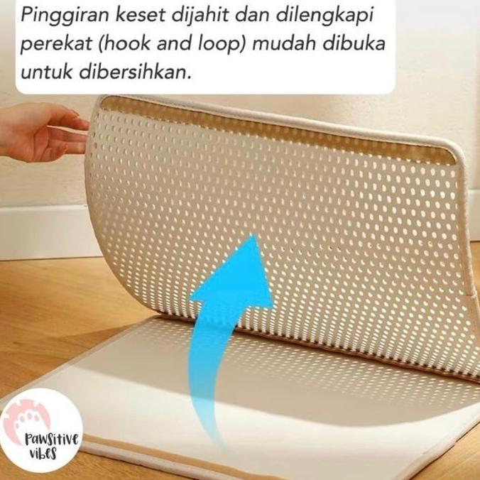 Alas Pasir Kucing - Karpet Pasir Kucing -Litter Mat Kucing - Keset Pa