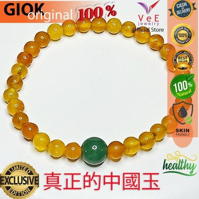 Gelang Tasbih 33 Butir Batu Giok Cina Asli 6mm - VeE Bracelet Batu (TERBAIK) (TERBARU) (TERMURAH)