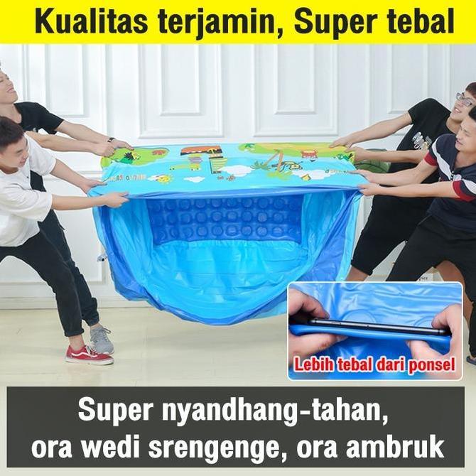 Kolam Renang Anak Kecil 3 Ring 260cm Kolam Mandi Bola Pompa Tiup Inflatable Kolam Balon Anak Baby PV