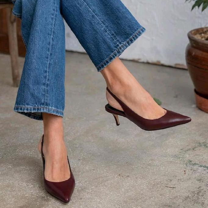 Sepatu Sendal Heels Model Terbaru Hak 5cm Bahan Berkualitas Sol Karet Anti Selip Cocok Untuk Berbaga